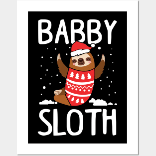 Matching Sloth Ugly Christmas Sweatshirts Posters and Art